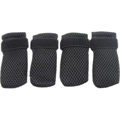 4 Katzensocken, kratzfest, rutschfest, hautfreundlich, 2 Größen, elastisches Material, strapazierfähig - Yvan-S-Black (1/5)