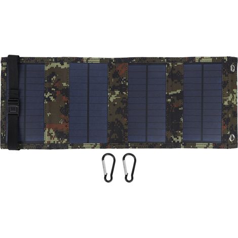 Panneau Solaire 10W 5.5V Pliable, Chargeur d'Urgence Extérieur pour Téléphone et Power Bank (1/5)
