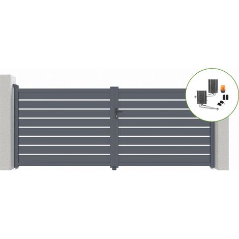 Portail battant électrique VOGEL 400x160cm + Motorisation BUNKER B500 (1/4)