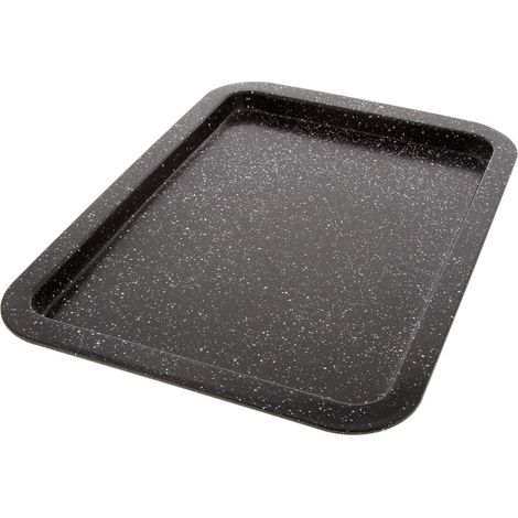 Moule à Gâteaux Rectangulaire - Acier Carbone - Revêtement Antiadhésif façon Pierre - Compatible Four et Lave-Vaisselle - Dimensions 38,5 x 27 x 2 cm (1/5)