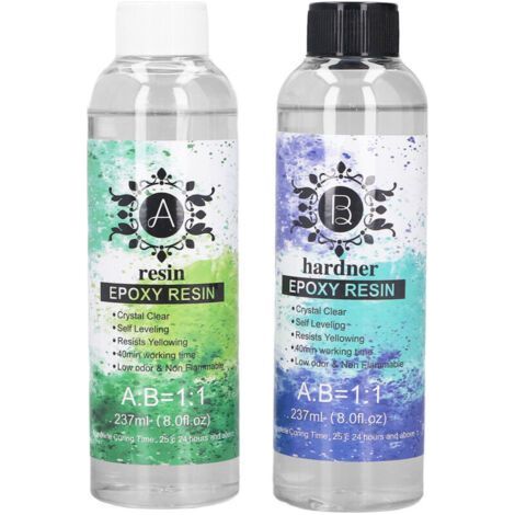 Kit de Résine Époxy Cristalline pour Tables Rivière, Moulages DIY et Revêtement Facile à Mélanger (1/5)