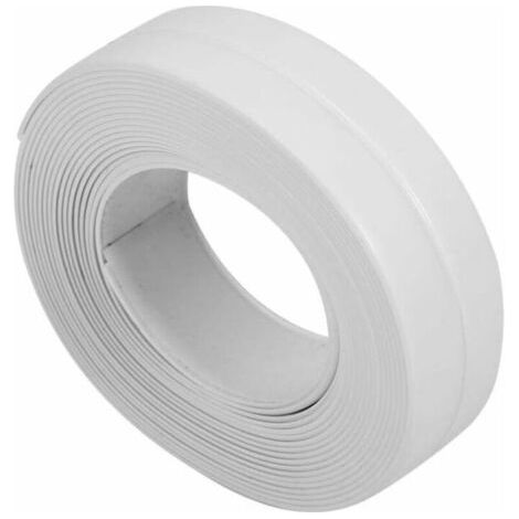 Bande Etancheite Autocollante, Baette de Finition Flexible et imperméable pour la Cuisine, la cuisinière, la Baignoire, Le lavabo, la Salle de Bain(22mm3.2M -White)