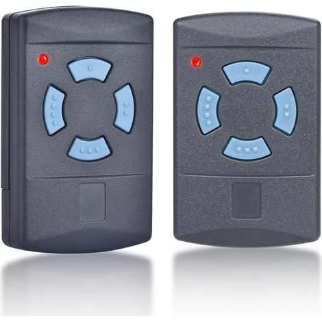 Set di 2 telecomandi per porta da garage, compatibili con i trasmettitori portatili Hörmann HSM4, HSE2, HS1, HS4, HSZ1 e HSZ2 (868,3 MHz), telecomando di ricambio per porta da garage. (1/5)