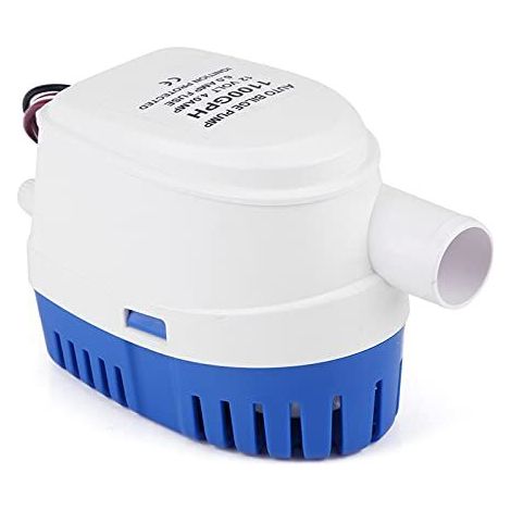 Pompes de cale, pompe de cale automatique 12 V 1 100 GPH, pompe de cale submersible marine silencieuse, avec interrupteur à flotteur, pompe de cale automatique, pompe submersible, pompe à eau pour bat (1/5)