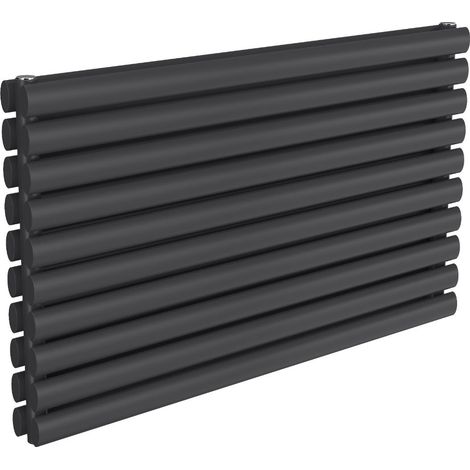 Reina Nevah Double Designer Horizontal Radiator 590mm H x 1000mm W Anthracite