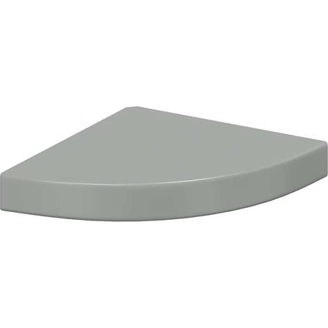 Maison Exclusive - Eck-Schweberegal Hochglanz-Grau 25x25x3,8 cm M