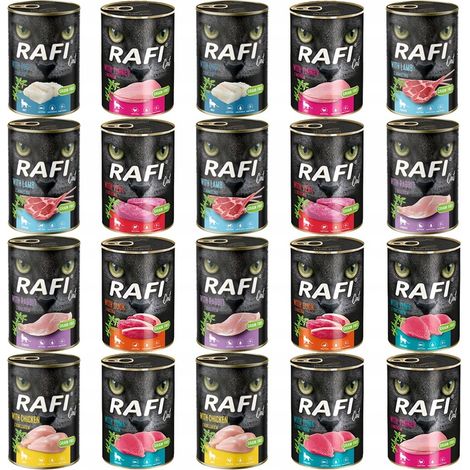 RAFI CAT Dolina Noteci Alimento umido per gatti, mix di gusti, 20 x 400 g, senza cereali