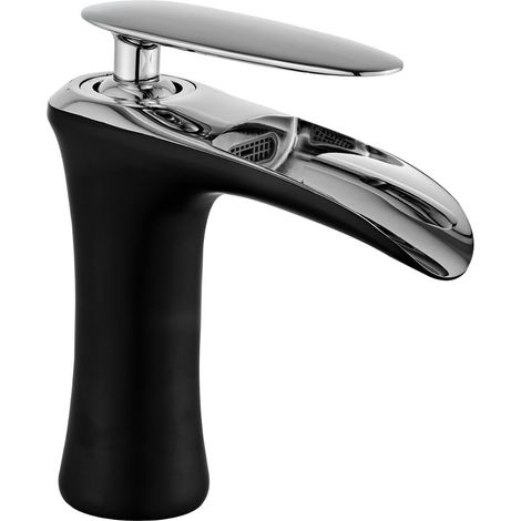 Mexen Lyra grifo de lavabo, negro/cromo - 745300-07