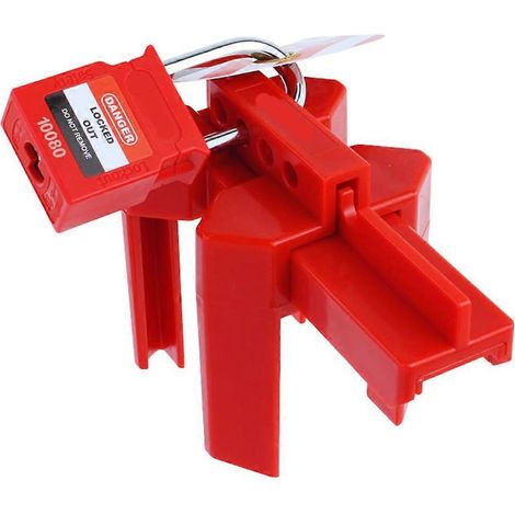 Dispositif de verrouillage pour vanne à bille avec cadenas pour tuyau de diamètre extérieur de 1/2 po à 2-1/2 po - Conception empêchant toute activation accidentelle (1/5)