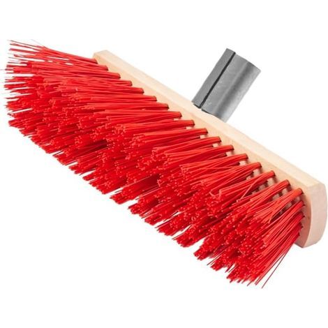 Large Industrial Broom 30cm, Dense Bristles, Wooden Body, Metal Frame, Indoor/Outdoor (1/5)