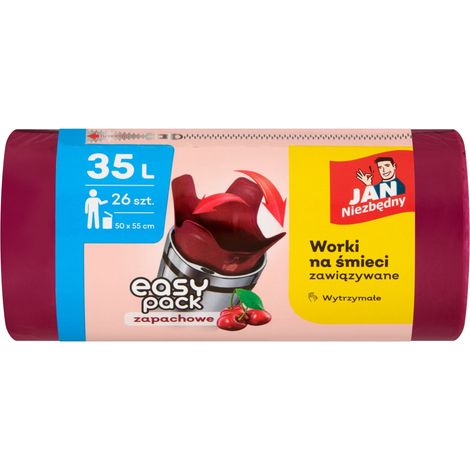 Jan Niezbędny Sacs poubelle Easy-pack parfum cerise 35 l 26 pièces. (1/2)