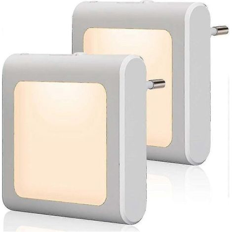 Veilleuse avec capteur crépusculaire, Emotionlite 2 pièces, luminosité réglable en continu, idéale pour la chambre d'enfant, les escaliers, la chambre à coucher, la cuisine, l'Orient (1/5)