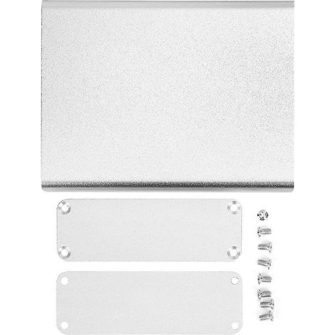 Integriertes Aluminium-Projektgehäuse, mattsilber, für DIY-Elektronikprodukte, 28 x 84 x 110 mm (1/4)
