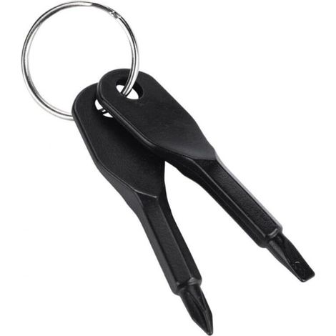 Ensemble de Porte-clés Mini Tournevis, tête Plate Portable en Acier Inoxydable et Outil de Jeu de Tournevis cruciforme Outil EDC Multifonctionnel extérieur Mini Outil de Poche avec Porte-clés