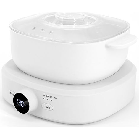 Chauffe Cire Epilation, Température Réglable Machine a Cire Epilation Appareil a Cire Chaude épilation Avec Temporisateur, Pour Toutes Les Perles De Cire Chaude (Blanc) (1/5)