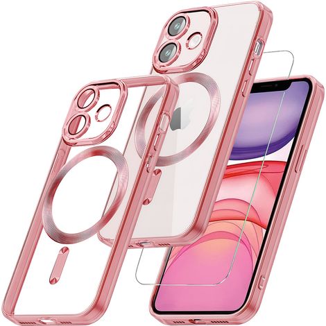 iPhone 11 Hülle, Electro MagSafe, Pink + Displayschutzfolie (1/5)