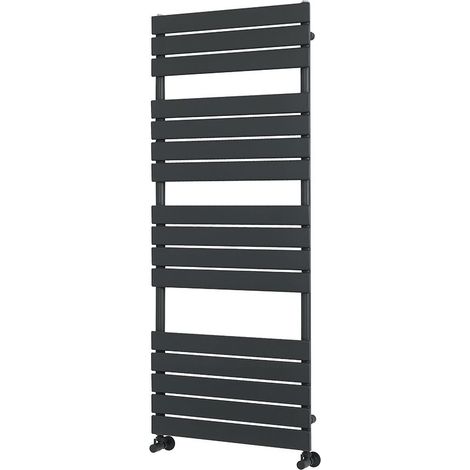 Milano Lustro Anthracite Flat Panel Heated Towel Rail Radiator - 1500mm x 600mm (1/4)