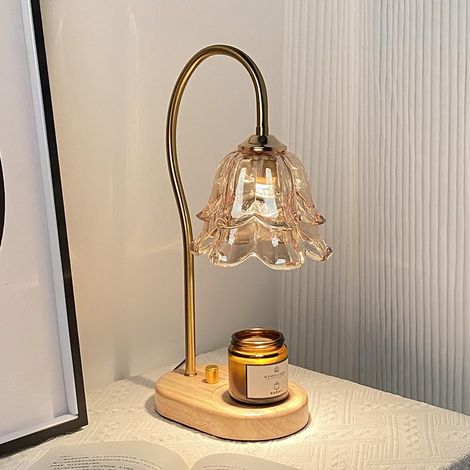 Lampe chauffe-bougie parfumée, chauffe-bougie électrique avec minuterie et variateur, cadeau de Noël ou d'anniversaire pour maman ou femme, cadeau de pendaison de crémaillère, décoration de chambre (b