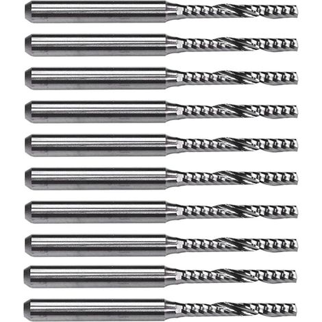 10 PIÈCES MèChe de Fraise en Bout à Cannelure Carbure 2 Mm X 15 pour Machine Graver (1/4)