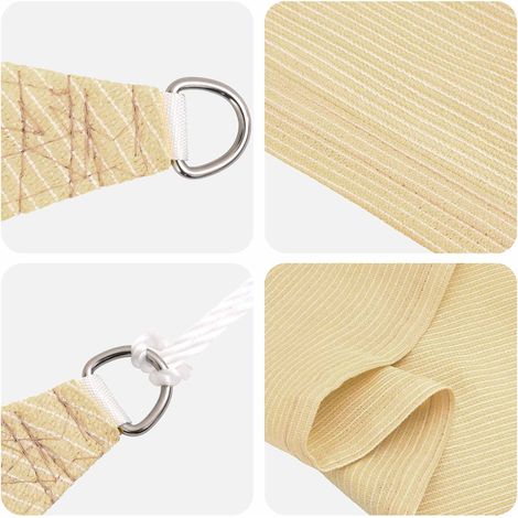 vidaXL Sunshade Sail Beige 2.5 x 6 m HDPE