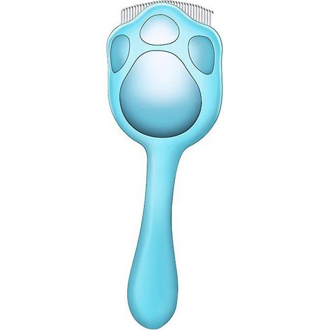 Peigne multifonctionnel pour animaux de compagnie, idéal pour enlever les poils de lapins (bleu). (1/5)