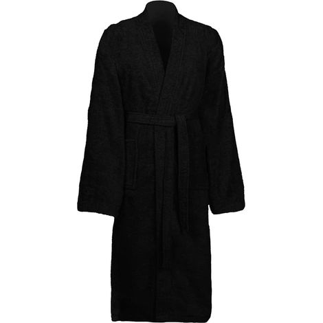 vidaXL Peignoir KINN Noir S Coton