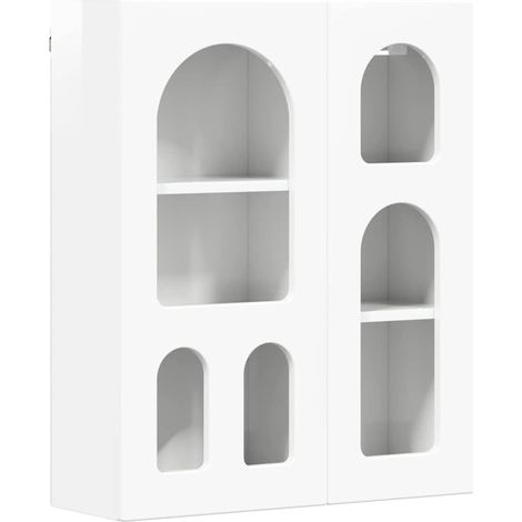 Maison Exclusive - Armadio pensile con lo scaffale Bianco Lucido 59 x 20 x 71.5 cm