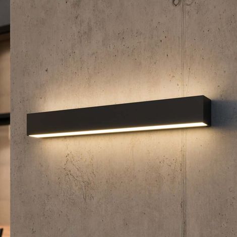 [NEUWERTIG] B-Ware Lucande Außenwandleuchte anthrazit Lengo LED Gartenlampe Leuchte 3000K IP65 50cm (1/2)