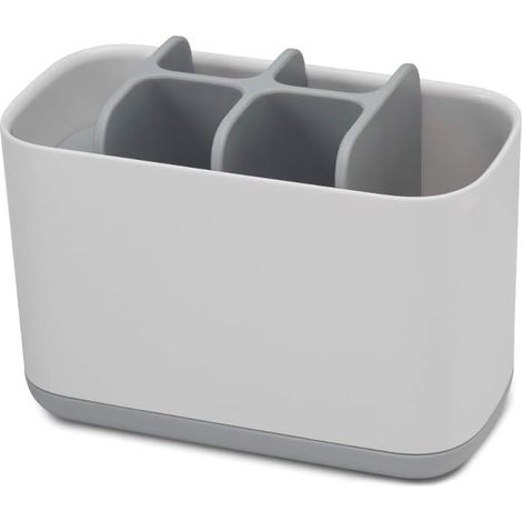 Porte Brosse à Dents et Tubes de Dentifrice, Plastique et Hygiénique Grand Modèle- Blanc/Bleu Ciel (1/5)