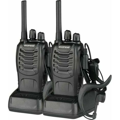 Lot de 2 talkies-walkies longue autonomie 5W noirs 4,5-AquaForge (1/4)