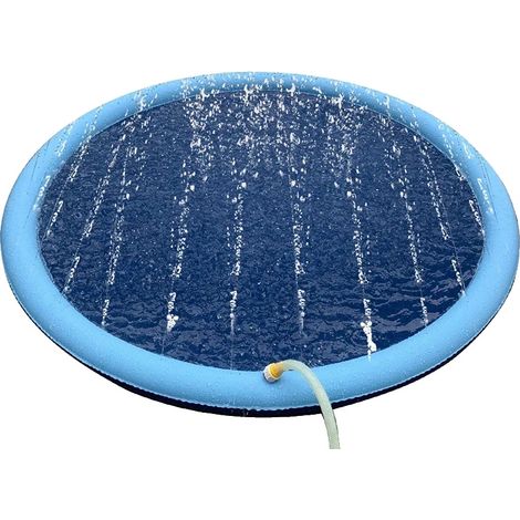 Piscine pour animaux, Tapis de pulvérisation d'eau gonflable, Tapis rafraîchissant, Bleu-a, 100x100cm (1/2)