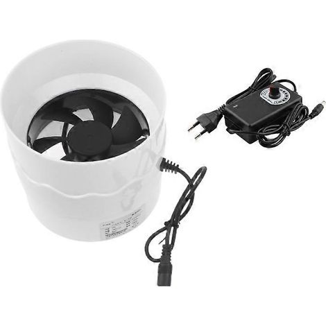 Ventilateur de gaine en ligne 110 mm, kit d'extraction d'air avec filtre et conduit 7 W (1/5)