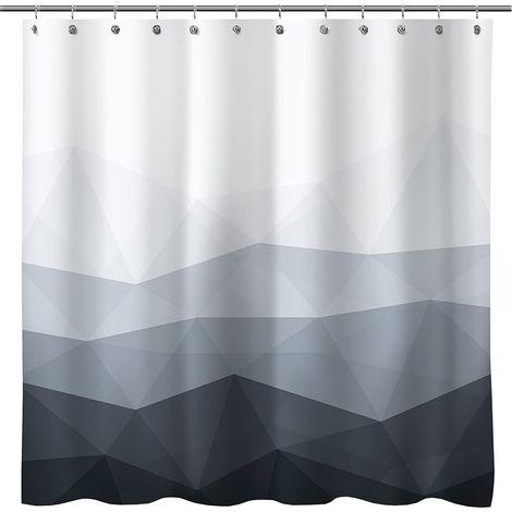 Rideau De Douche - 180x180 Cm - Polyester - Imprimé Numérique Dégradé - Pour Salle De Bain - 1 Piece (1/5)
