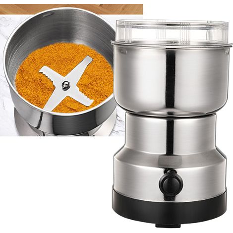 Broyeur à grains électrique 400 ml 150 W en acier inoxydable 304, 4 lames, broyeur à poudre fine, norme UE 220 V (1/5)