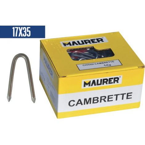 PUNTA CAMBRETTA 17 X 35 FILO DI FERRO LUCIDO KG 1 MAURER (10451)