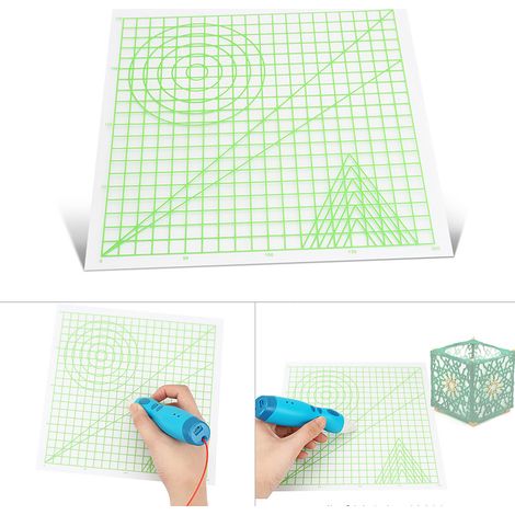 Tapis pour stylo 3D plateau de dessin avec gabarits de formes de base fournitures d'art outil accessoire stylo 3D cadeau enfants adultes