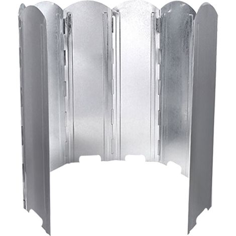 Windshield - Folding Camping Stove Windscreen - 8-Panel Galvanised Steel - 120 x 50 cm - For Portable Gas Wood Alcohol Stoves - 1 Piece (1/5)