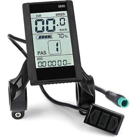Écran LCD S830 pour vélo électrique Protocol 2 (24 V, 36 V, 48 V) avec connexion USB étanche. (1/4)