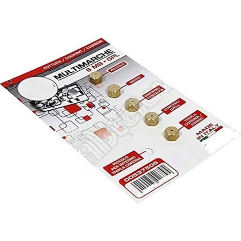 Jeu d'injecteurs gicleurs gaz butane propane universel – Diamètre 6mm – Compatible avec tous les modèles de fours et cuisinières