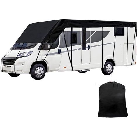 Schutzhülle geeignet für Wohnwagen und Wohnmobile Plane aus 210D Oxford-Gewebe wasserdichte Dachabdeckung 7 5 x 3 m geeignet für Wohnmobile und 7,5