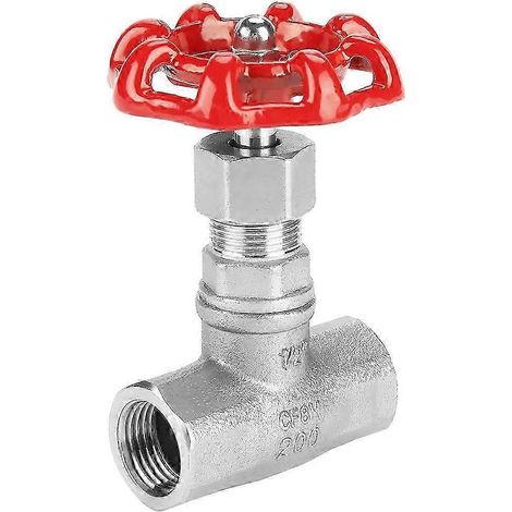 Vanne à guillotine rotative DN15 en acier inoxydable BSPP G1/2 compatible avec eau, huile et gaz (1/4)