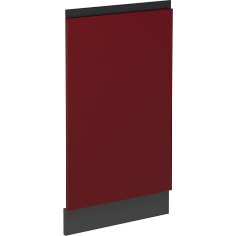 Panel frontal del lavavajillas R-Line, Rojo, 45 cm sin encimera, Vicco