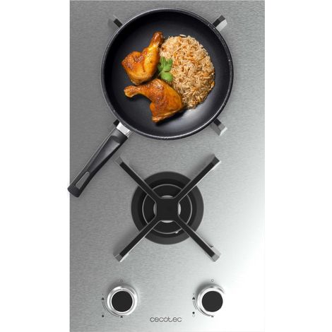 Cecotec Placa de Gas 2 Fuegos Bolero Squad G 2400S Inox