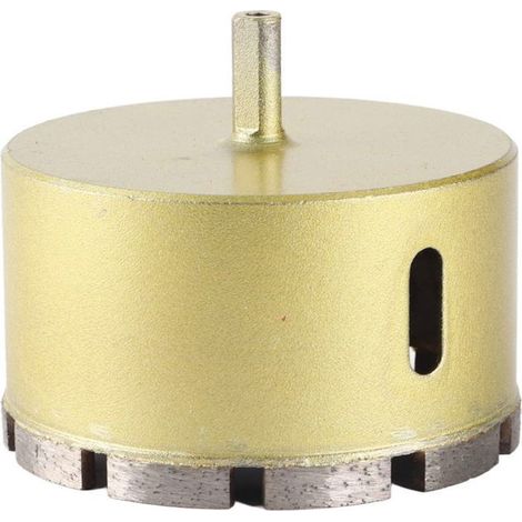 Scie cloche céramique - PZCC - 90 mm - Foret triangulaire - Évacuation copeaux - Pour marbre, carrelage, verre (1/5)