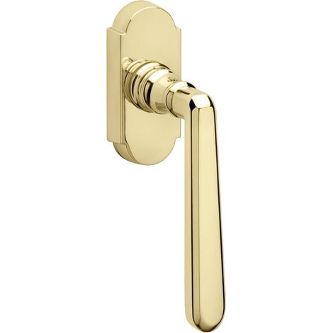 GRUNDMANN 102252790 Maniglia per Finestra Alt-Wien 904HA-VK 7 x 35 m, Lucido, Ottone lucidato