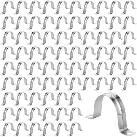 200 Pcs 50mm Pipe Strap Clamp, 2 Inch Stainless Steel Conduit Clamp for Fixing Installing Hose (1/5)