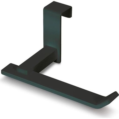 BELTRAN 10738 MUEBLES Portarrollo De Colgar Costado De Mueble Cromo Negro - ref: 064-10738