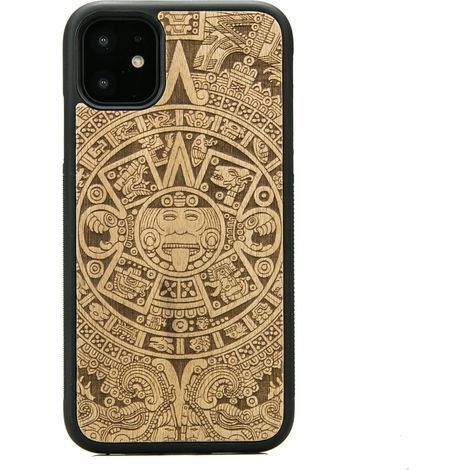 Custodia in legno per iPhone 11 CALENDARIO AZTECO ANIEGRE (1/3)