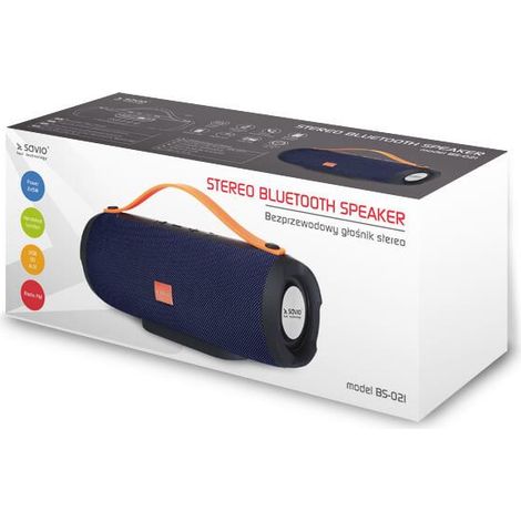 Altoparlante portatile - Savio - BS-021 - 10 W - Senza fili - Colore blu