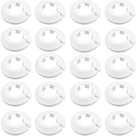 Lot de 20 cache-tuyaux de radiateur - Rosettes de protection - Pour cache-radiateurs - Blanc (1/5)